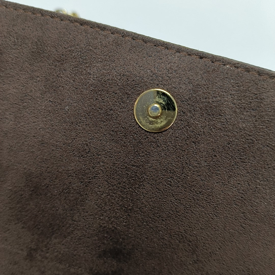Lily Monogram Coated Canvas Brown
