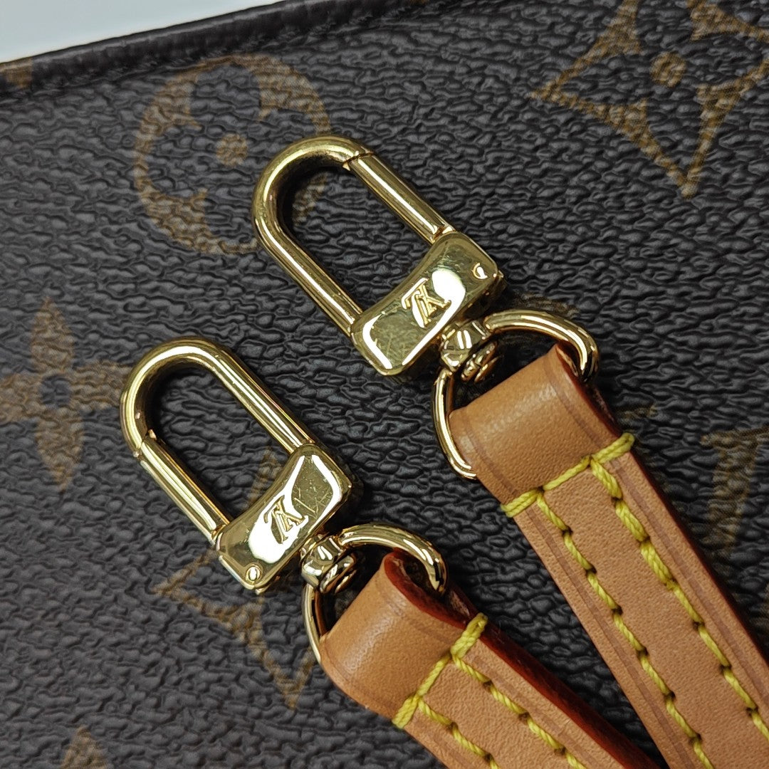 SAC PLAT Mini Monogram Coated Canvas Brown