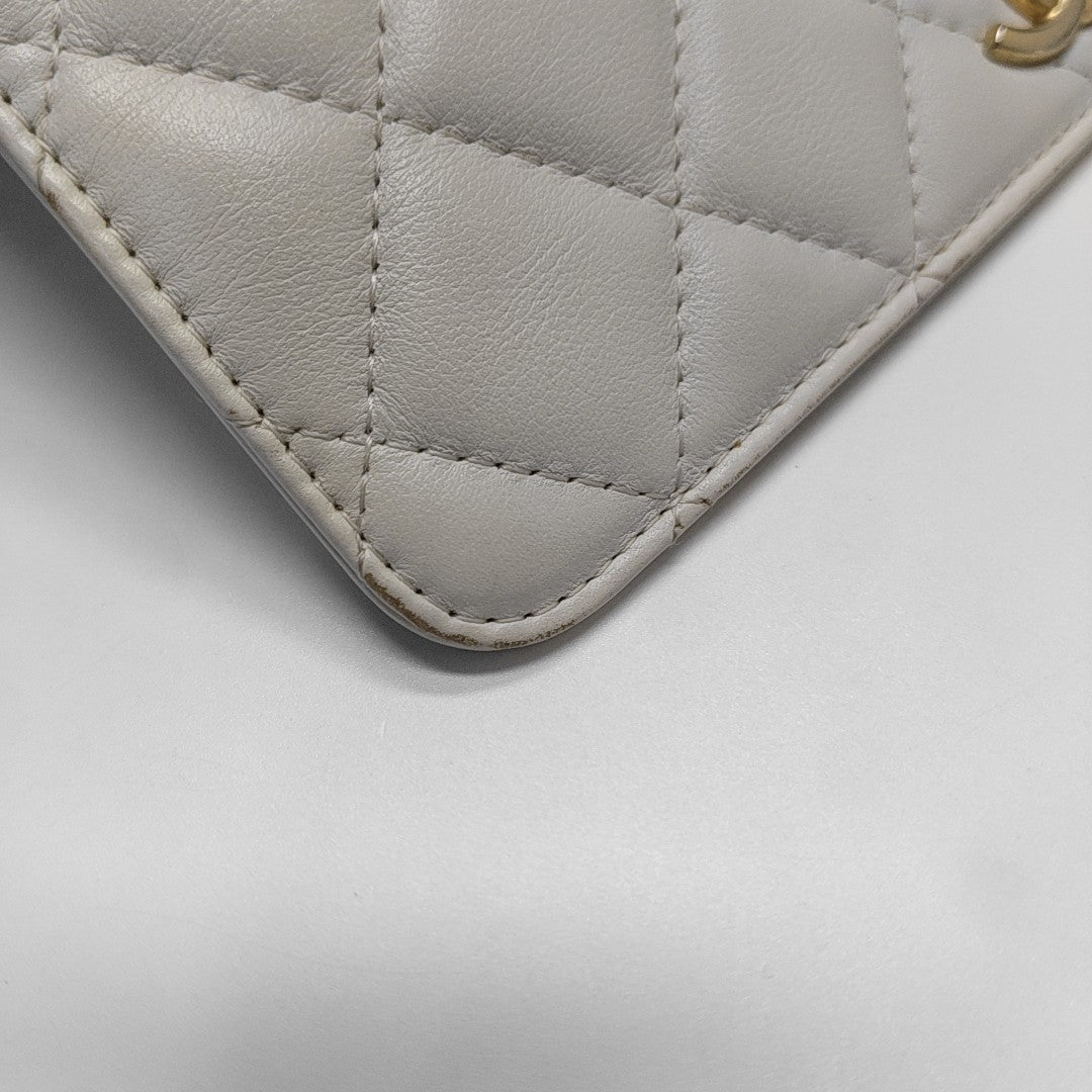 WOC Quilted Calfskin White