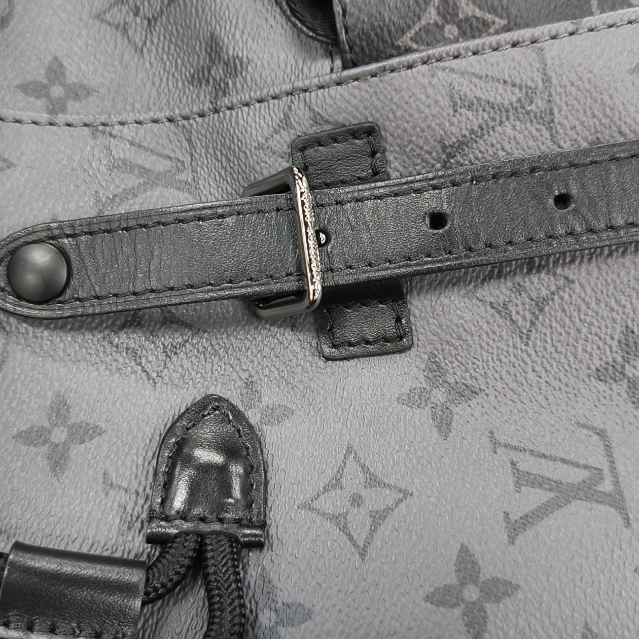 CHRISTOPHER Monogram Coated Canvas Gray