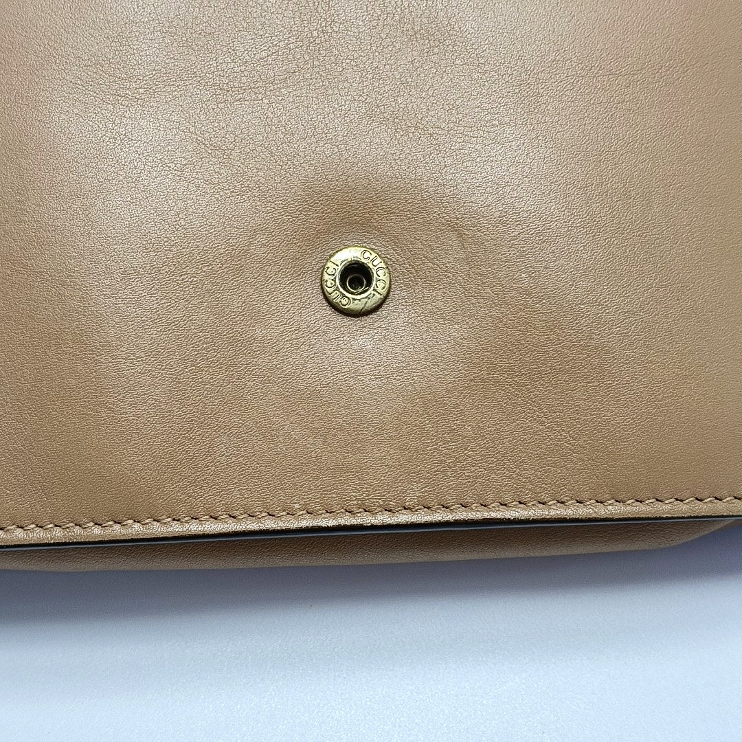 Authenticated pre-owned  Interlocking G Calfskin Beige - Crossbody Bag at Looply