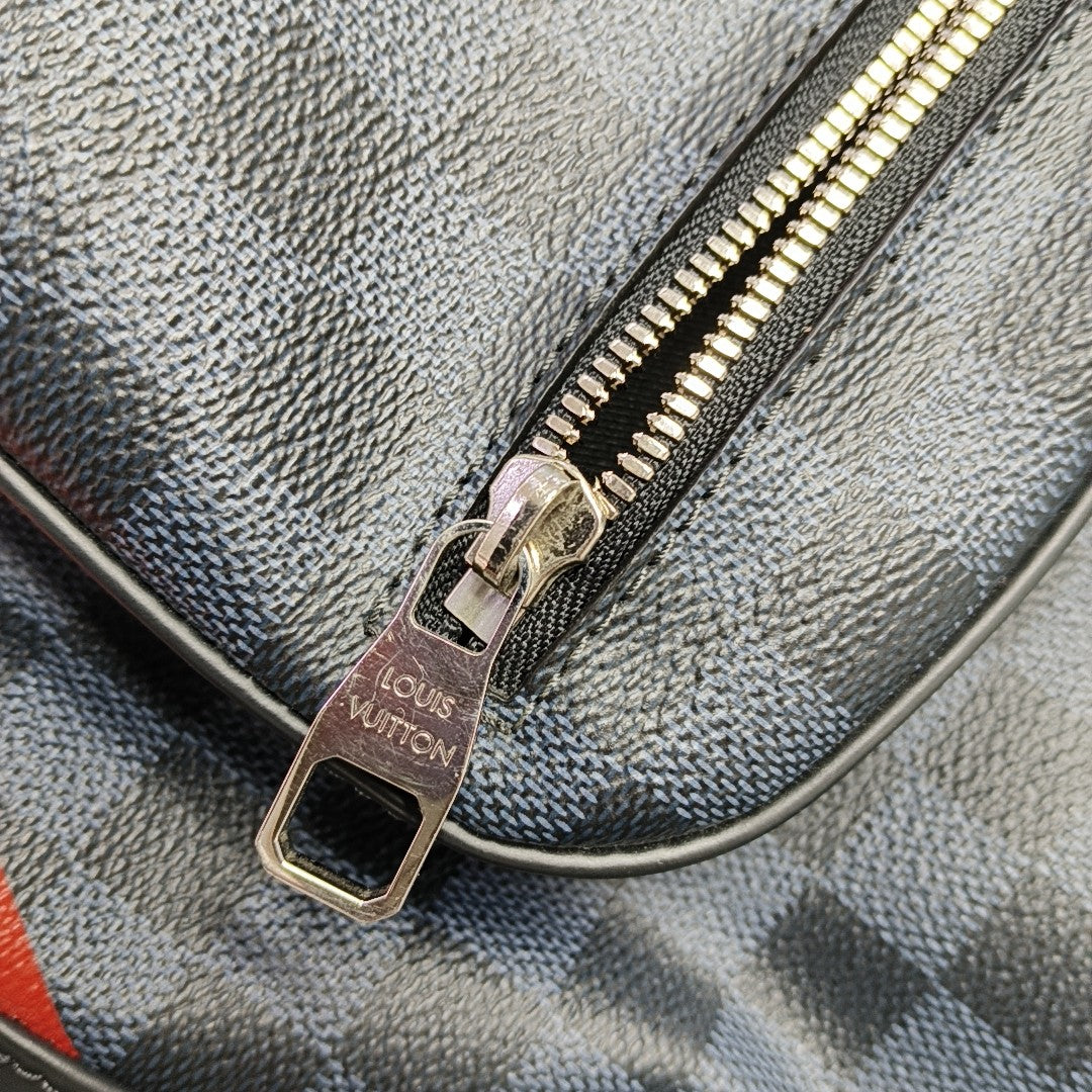 JOSH Damier Graphite Coated Canvas Black