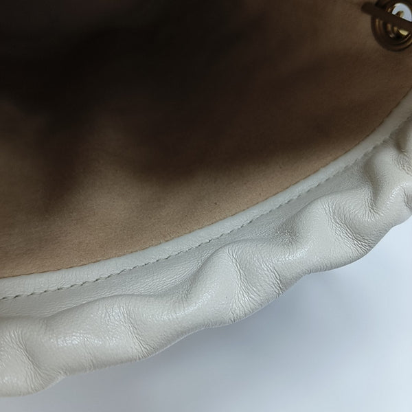 GG Marmont Mini Quilted Calfskin White