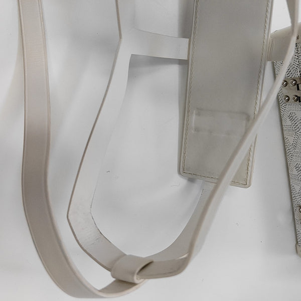 Coated Canvas Shoulder Bag White