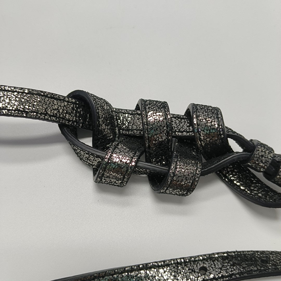 Gancini Lambskin Silver