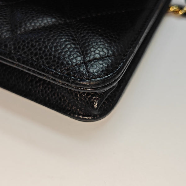 WOC Quilted Grained Calfskin Black