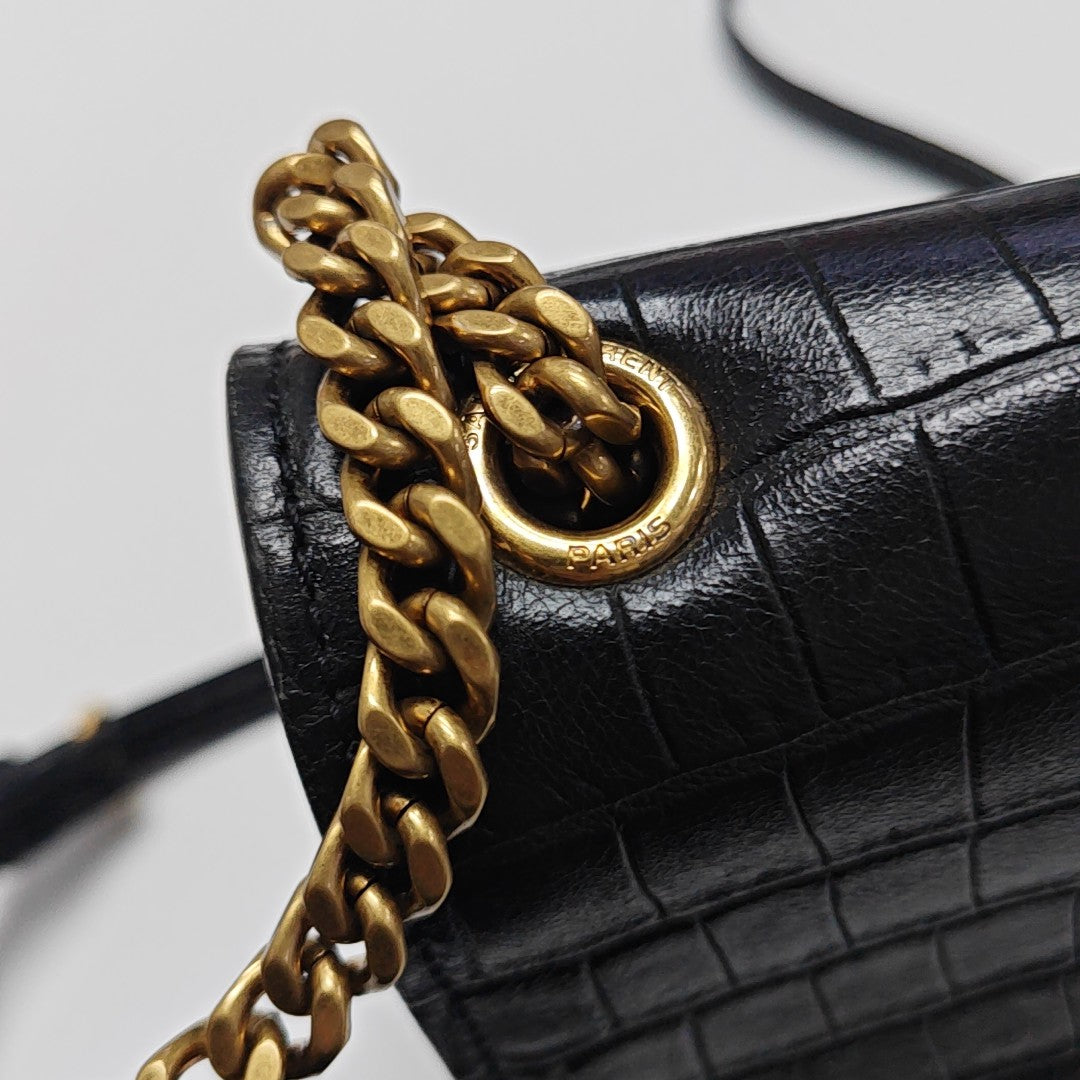 SUNSET Small Calfskin Black