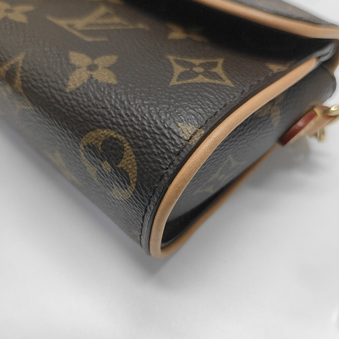 Pochette Camille Monogram Coated Canvas Brown