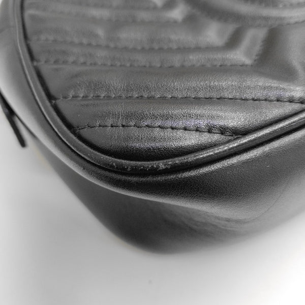GG Marmont Small Quilted Calfskin Black