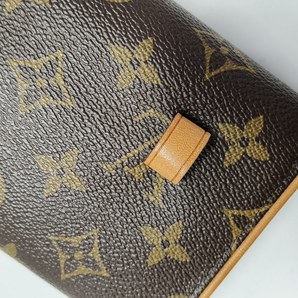 FLORENTINE Monogram Coated Canvas Brown