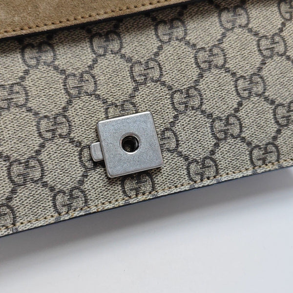 Dionysus Mini Monogram Coated Canvas Beige