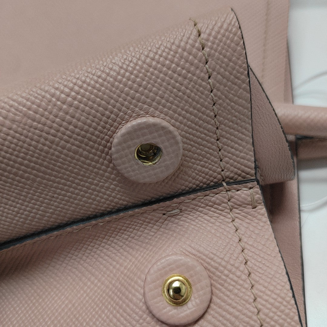 Double Large Saffiano Calfskin Pink