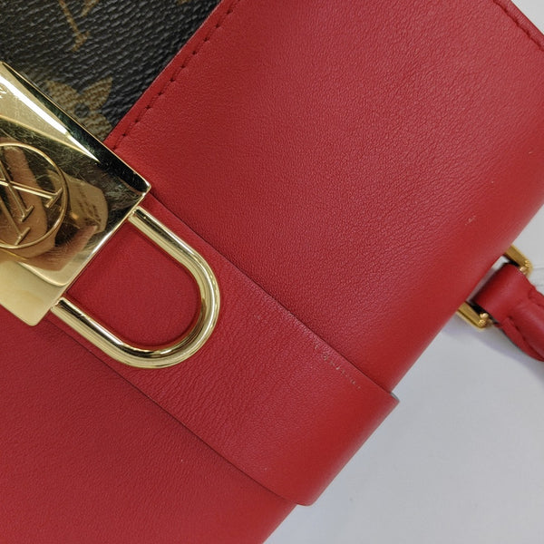 LOCKY BB Monogram Coated Canvas Red
