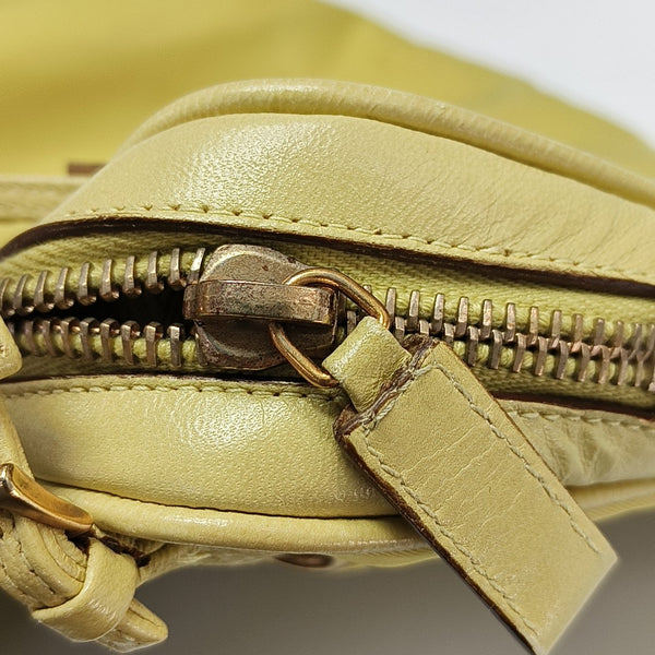 Nylon Top Handle Bag Yellow