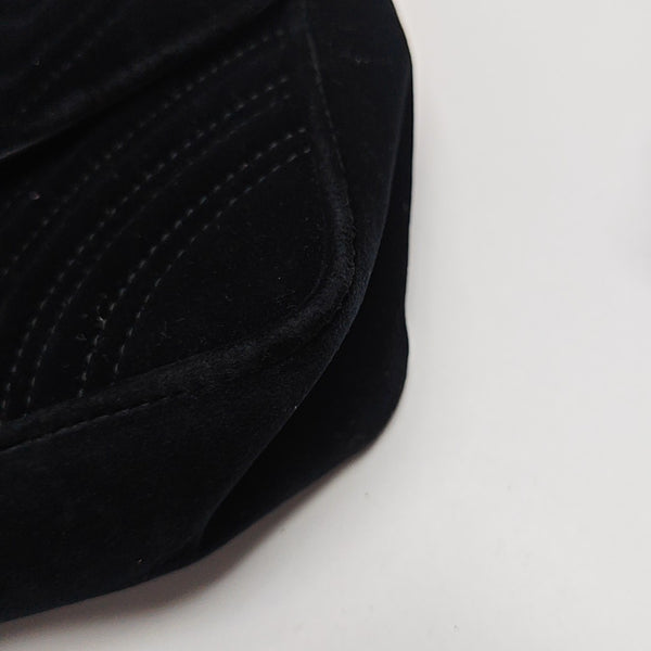 GG Marmont Medium Quilted Velvet Black