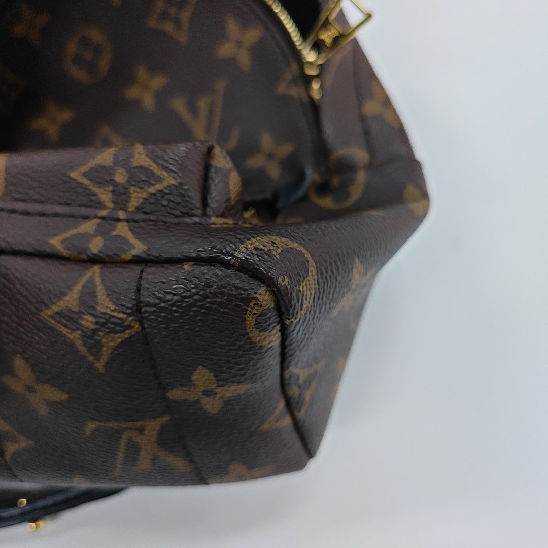 PALM SPRINGS Mini Monogram Coated Canvas Brown
