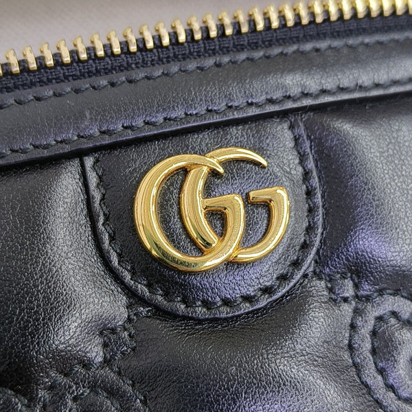 Monogram Calfskin Shoulder Bag Black