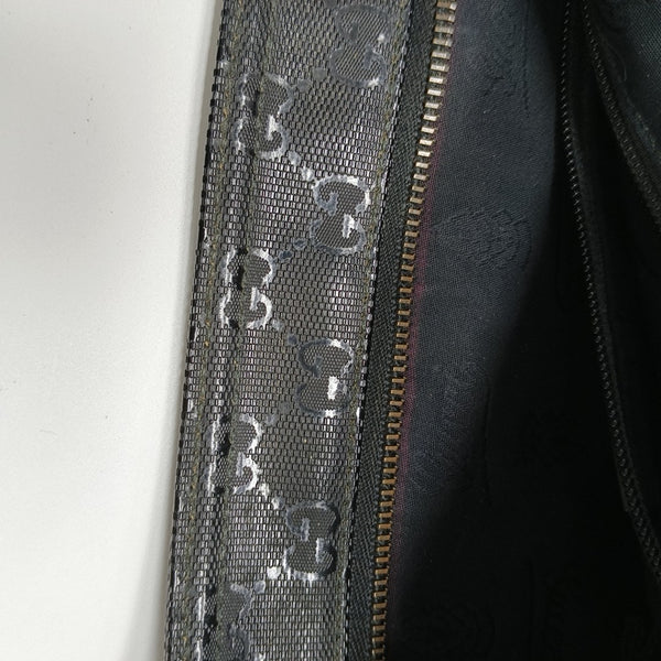 Monogram Coated Canvas Shoulder Bag Black