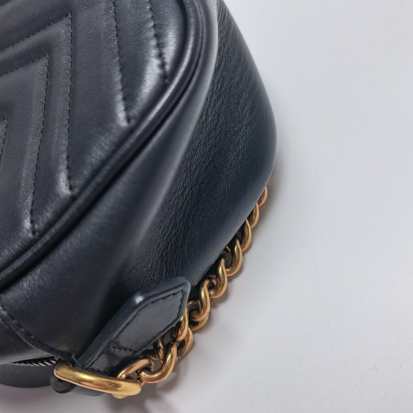 GG Marmont Small Quilted Calfskin Black