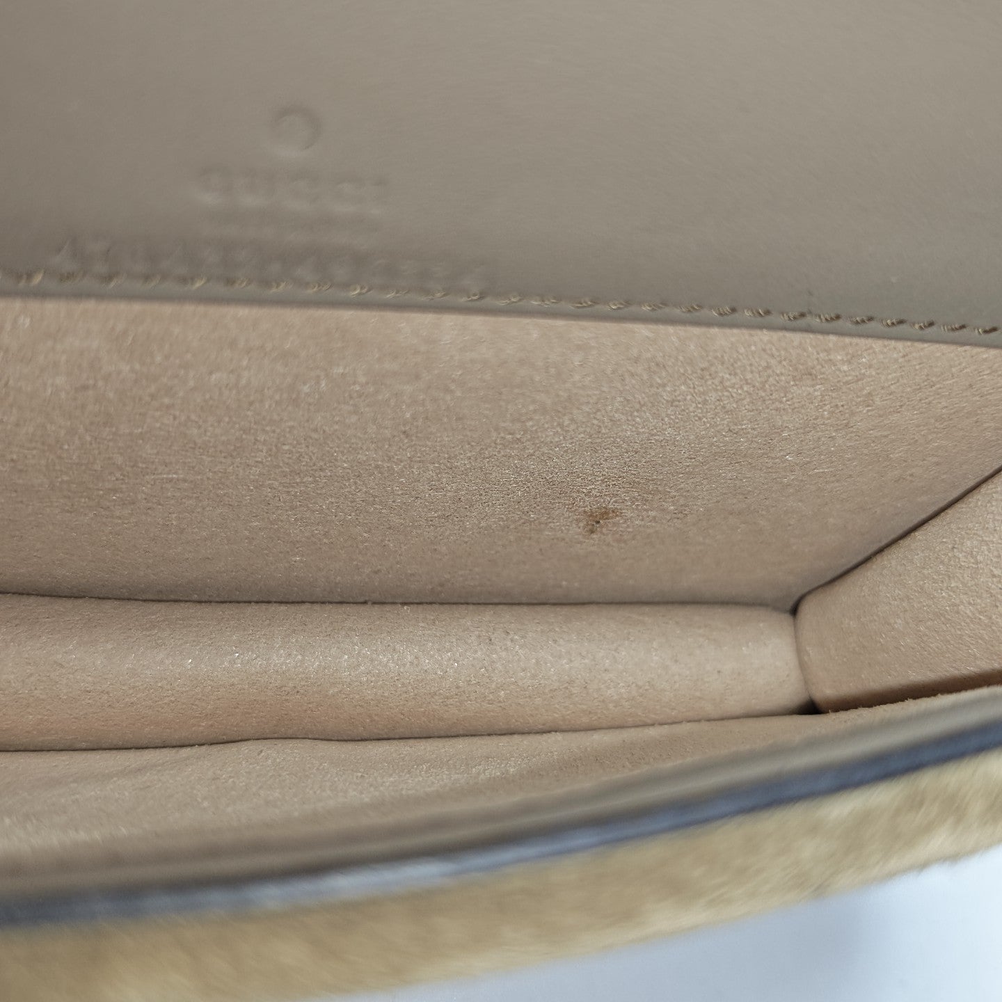Dionysus Super Mini Monogram Coated Canvas Beige