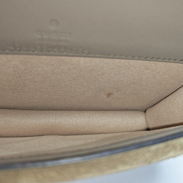 Dionysus Super Mini Monogram Coated Canvas Beige