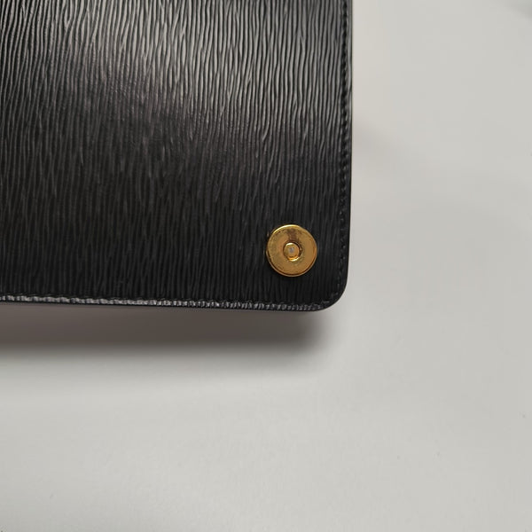 Saffiano Calfskin Shoulder Bag Black