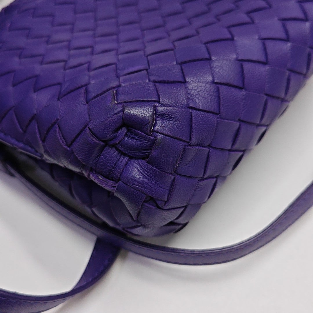 Calfskin Top Handle Bag Purple