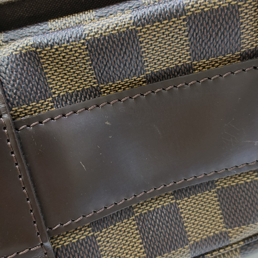 BASTILLE Damier Ebene Coated Canvas Brown