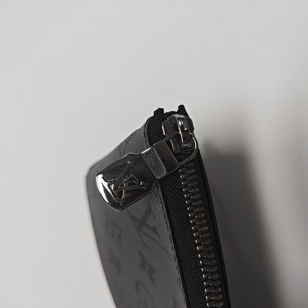 TRIO Monogram Coated Canvas Black