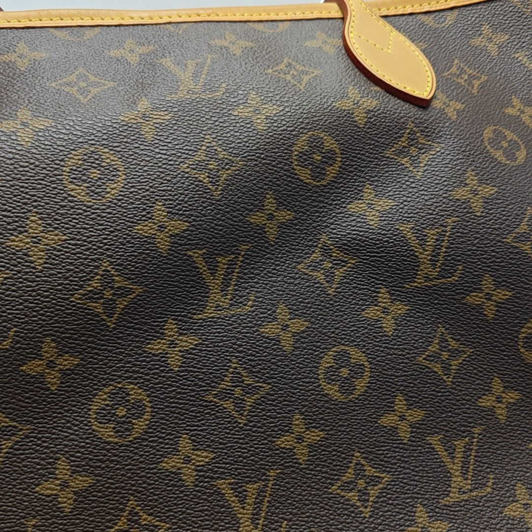 NEVERFULL GM Monogram Coated Canvas Brown