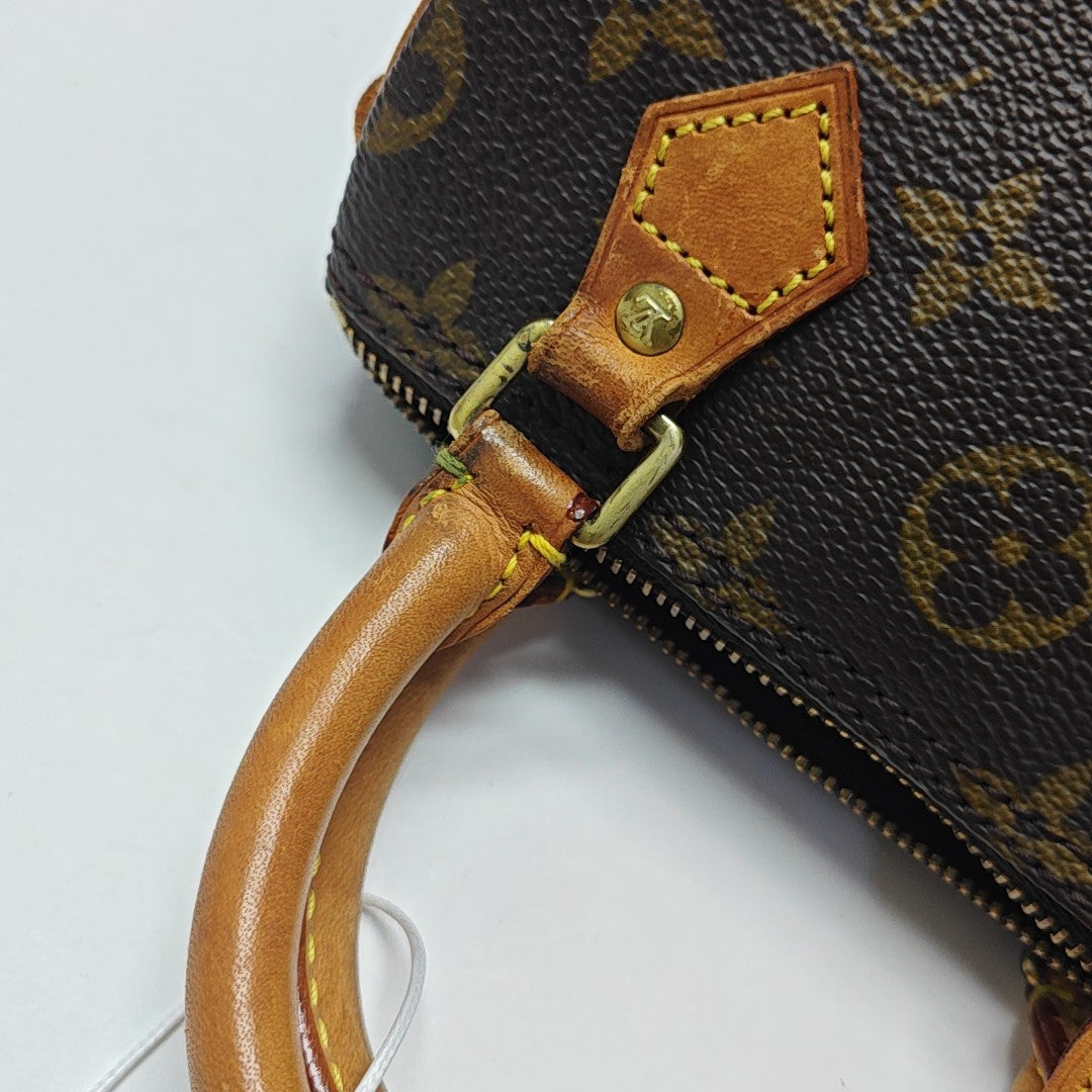 SPEEDY Nano Monogram Coated Canvas Brown