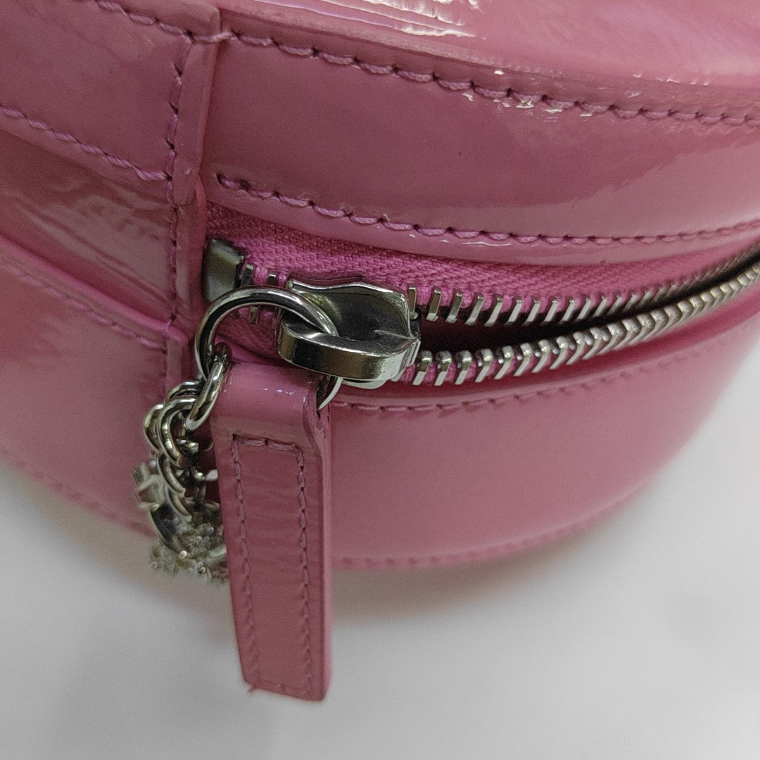 ROUND Quilted Patent Leather Pink