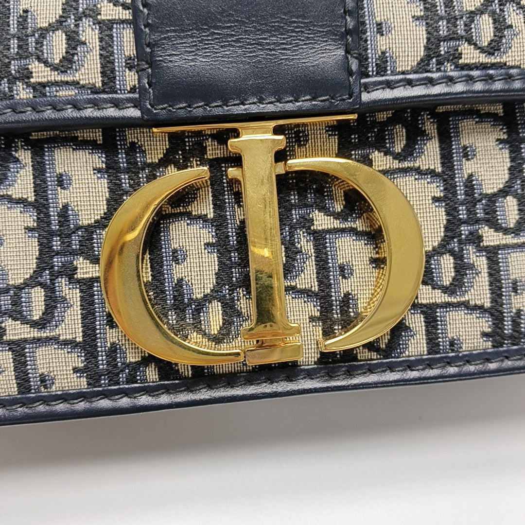 30 Montaigne Oblique Canvas Blue