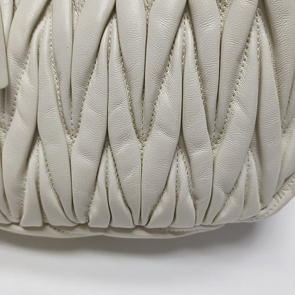 Wander Matelassé Small Quilted Lambskin White