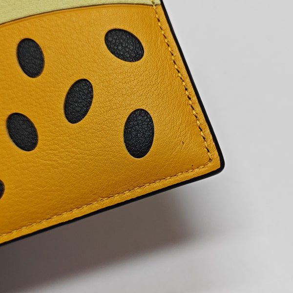 Calfskin Card Holder Yellow