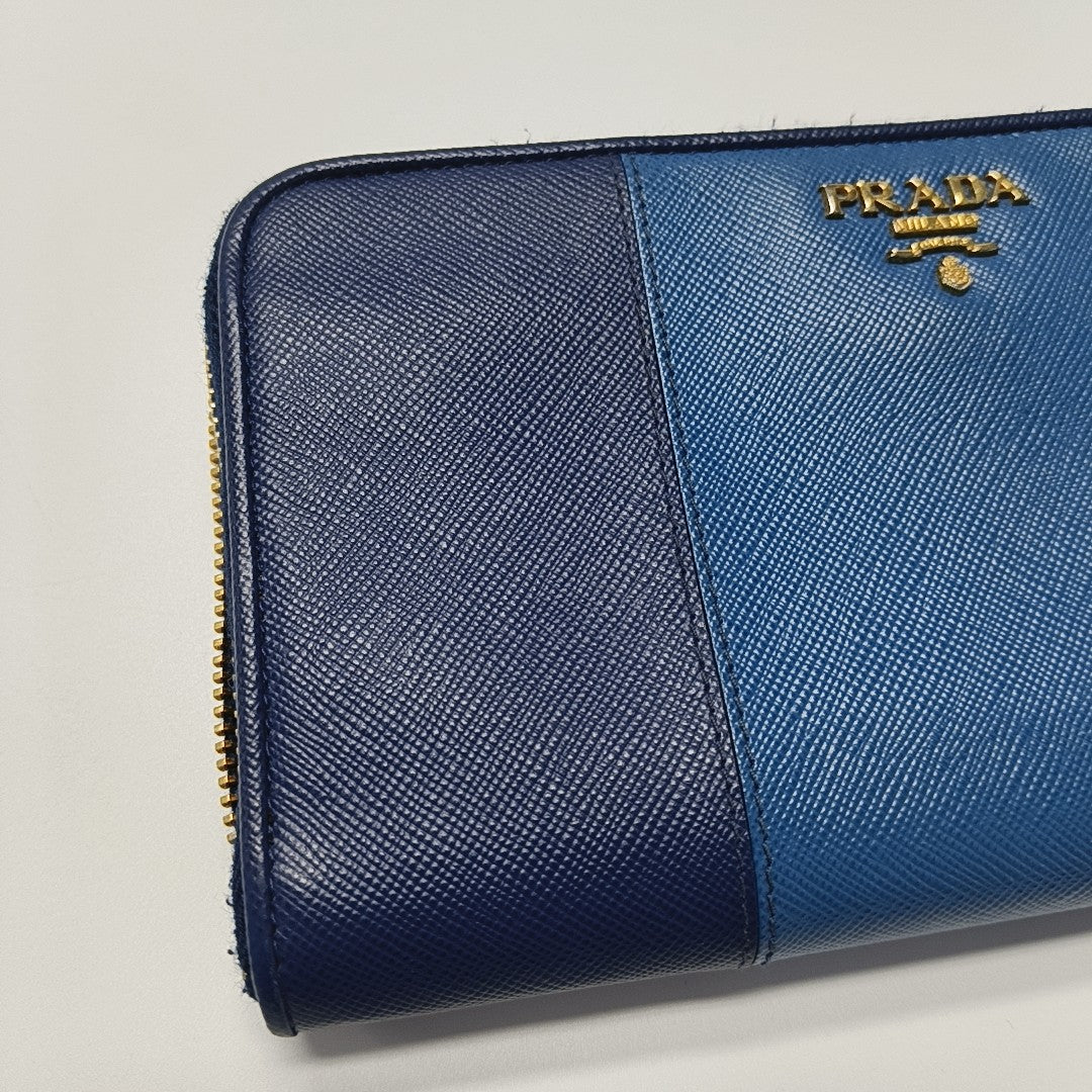 Calfskin Wallet Blue