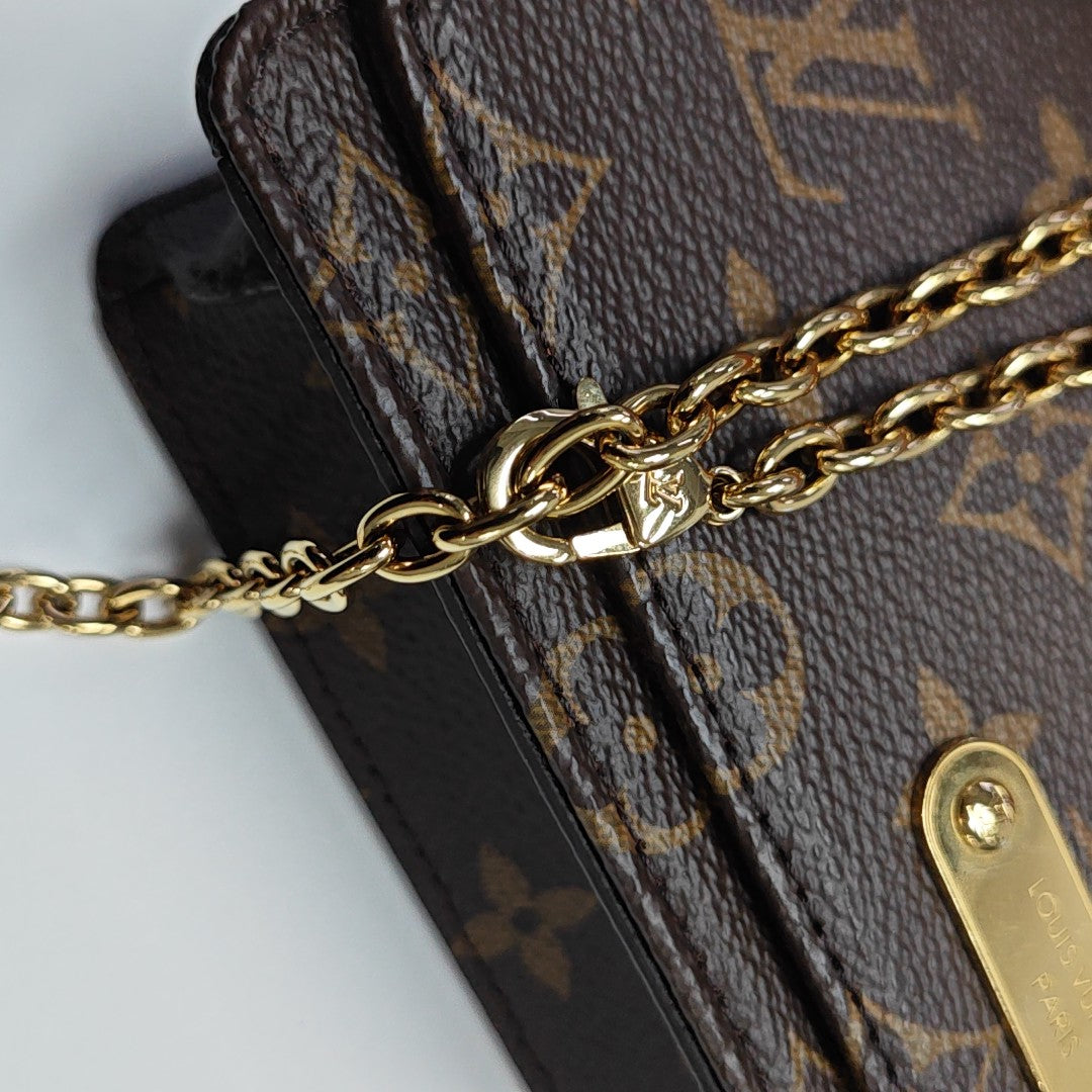 Lily Monogram Coated Canvas Brown