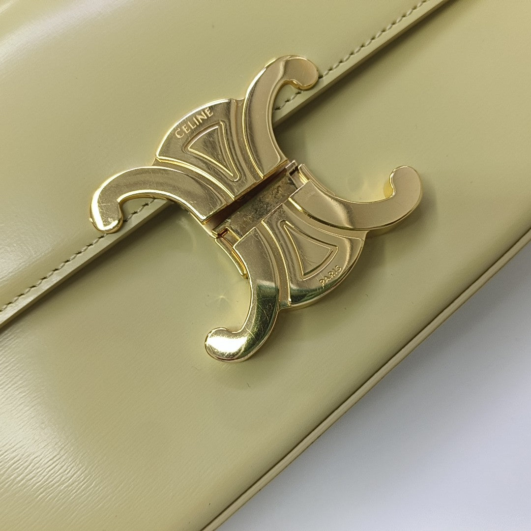 TRIOMPHE Small Calfskin Yellow