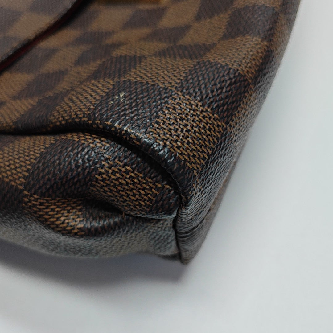 CROISETTE Damier Ebene Coated Canvas Brown