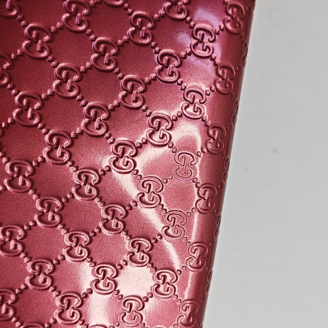 Monogram Patent Leather Wallet Pink
