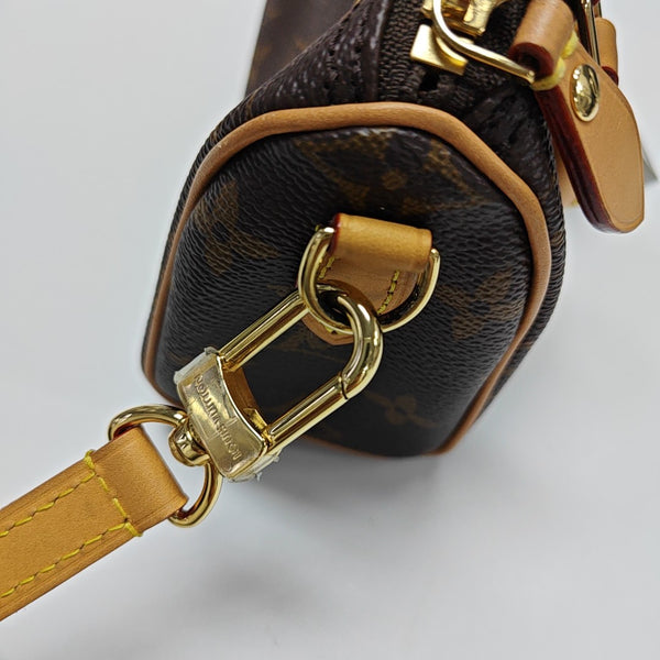 SPEEDY Nano Monogram Coated Canvas Brown