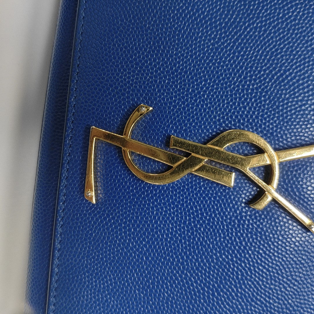 Authenticated pre-owned  KATE Mini Calfskin Blue - Shoulder Bag at Looply