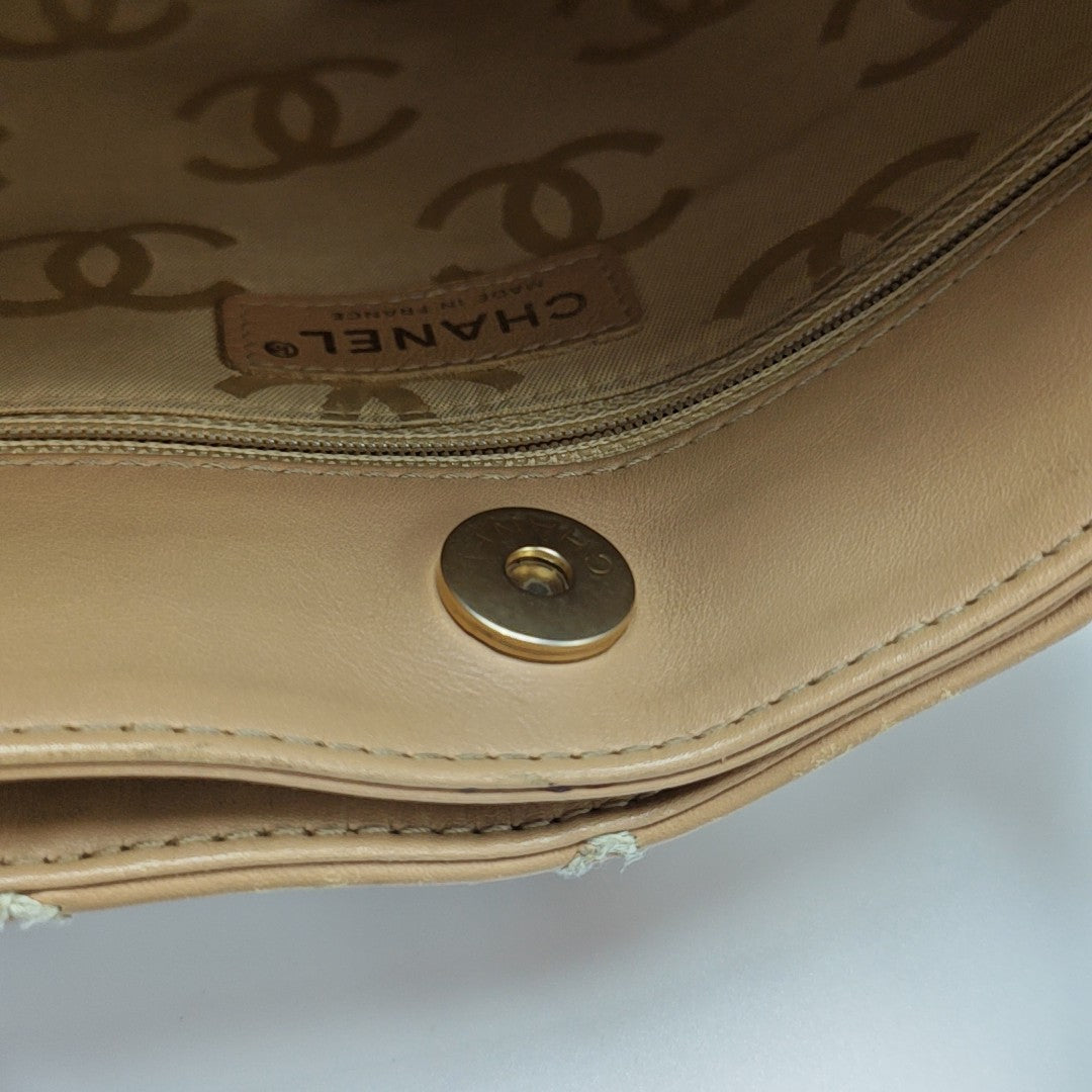SURPIQUE Quilted Calfskin Beige