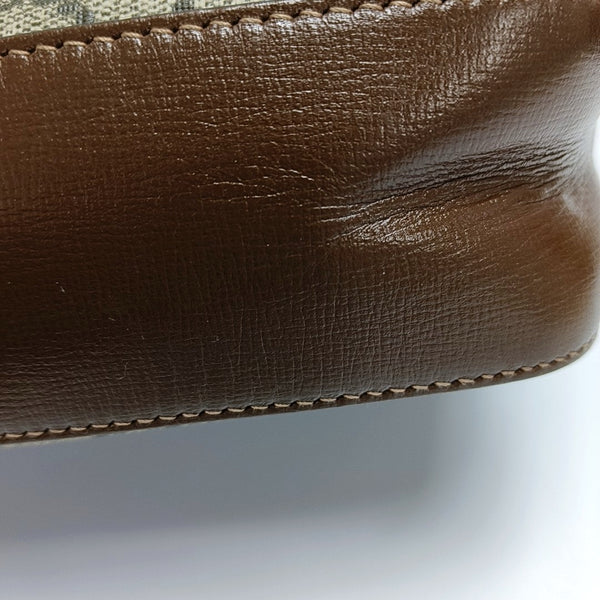 Authenticated pre-owned  Horsebit 1955 Small Coated Canvas Beige - Crossbody Bag at Looply