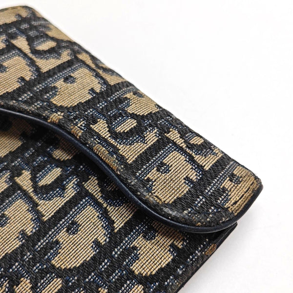 Authenticated pre-owned  Saddle Monogram Canvas Blue Card Holder - Card Holder at Looply