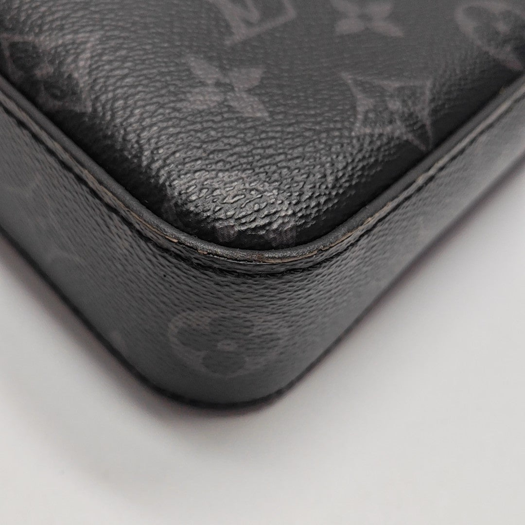 TRIO Monogram Coated Canvas Gray