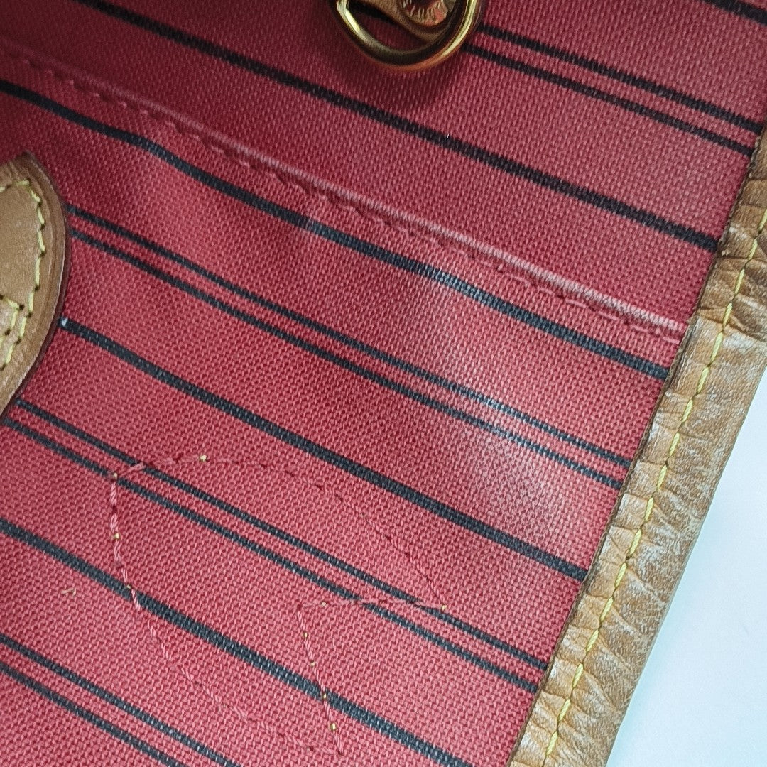 NEVERFULL MM Monogram Coated Canvas Brown