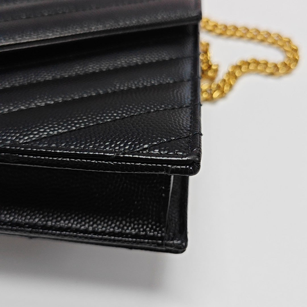 MONOGRAM WOC Chevron Calfskin Black