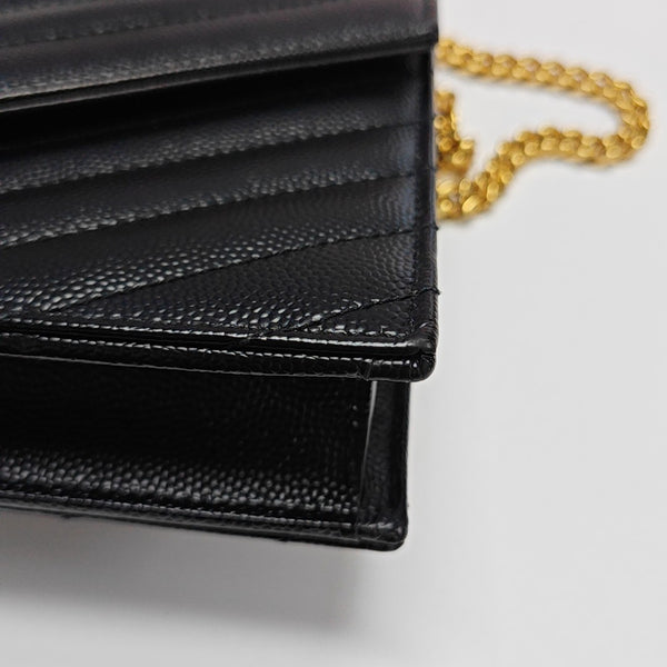 MONOGRAM WOC Chevron Calfskin Black