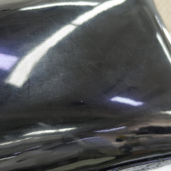 Lady Dior Large Cannage Patent Leather Black